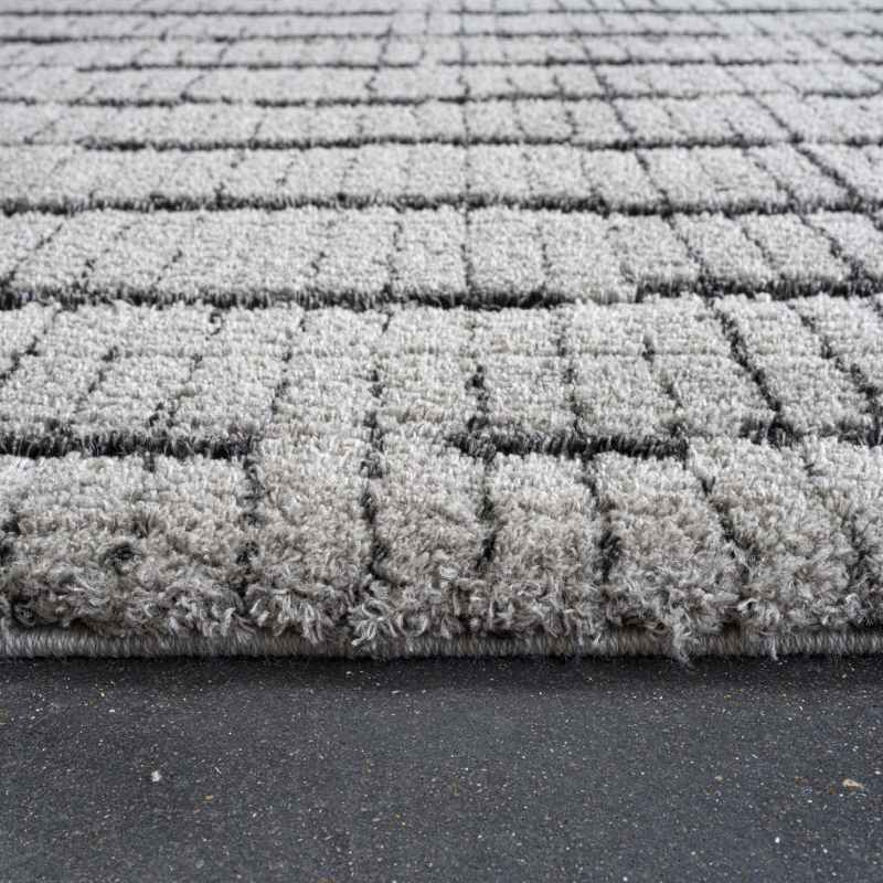 Dune 14002 2131 Carved Textured Rug in Grey Charcoal