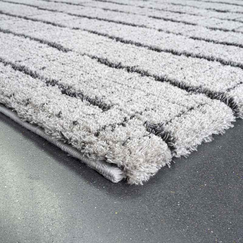 Dune 14002 2131 Carved Textured Rug in Grey Charcoal