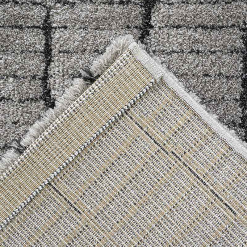 Dune 14002 2131 Carved Textured Rug in Grey Charcoal