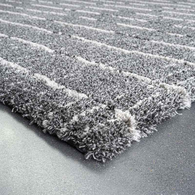 Dune 14002 3121 Carved Textured Rug in Charcoal Grey