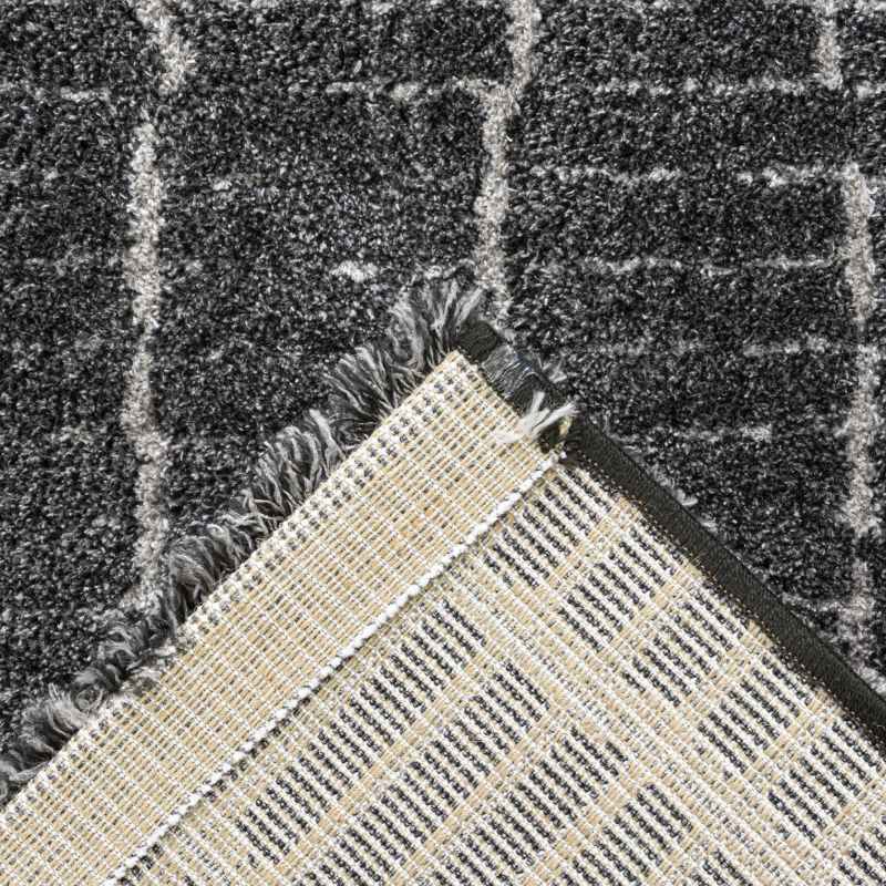 Dune 14002 3121 Carved Textured Rug in Charcoal Grey