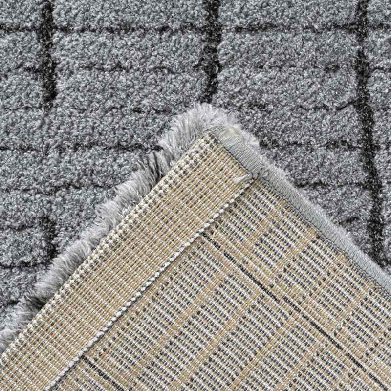 Dune 14002 5131 Carved Textured Rug in Grey Charcoal
