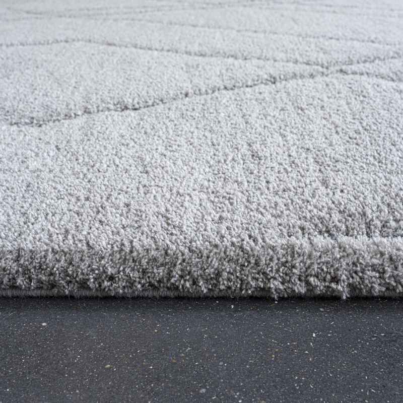Dune 14005 2181 Carved Textured Shaggy Rug in Grey