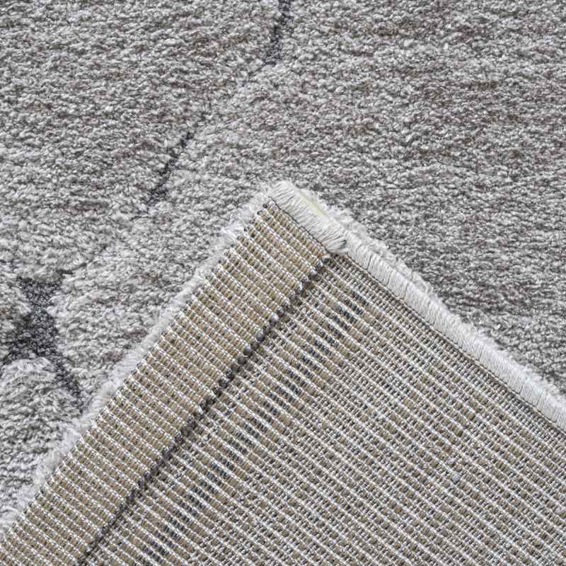 Dune 14005 2181 Carved Textured Shaggy Rug in Grey