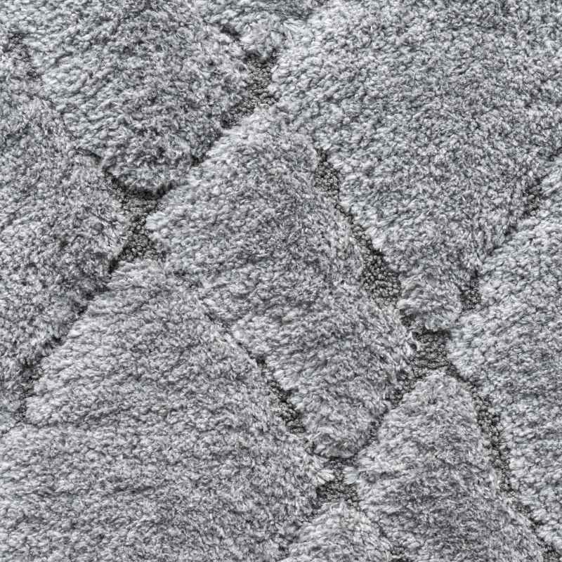 Dune 14005 5181 Carved Textured Shaggy Rug in Grey