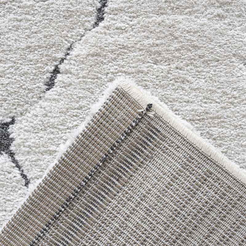 Dune 14005 6181 Carved Textured Shaggy Rug in White