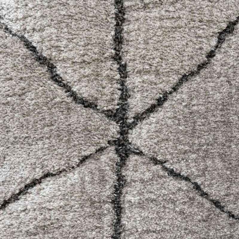 Dune 14054 2131 Carved Textured Shaggy Rug in Grey