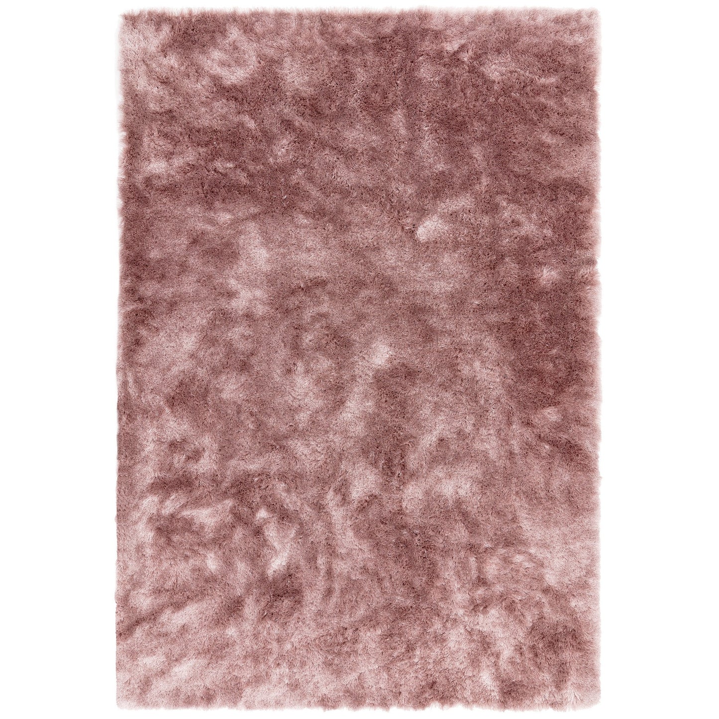 Whisper Shiney Plain Shaggy Rugs in Pink