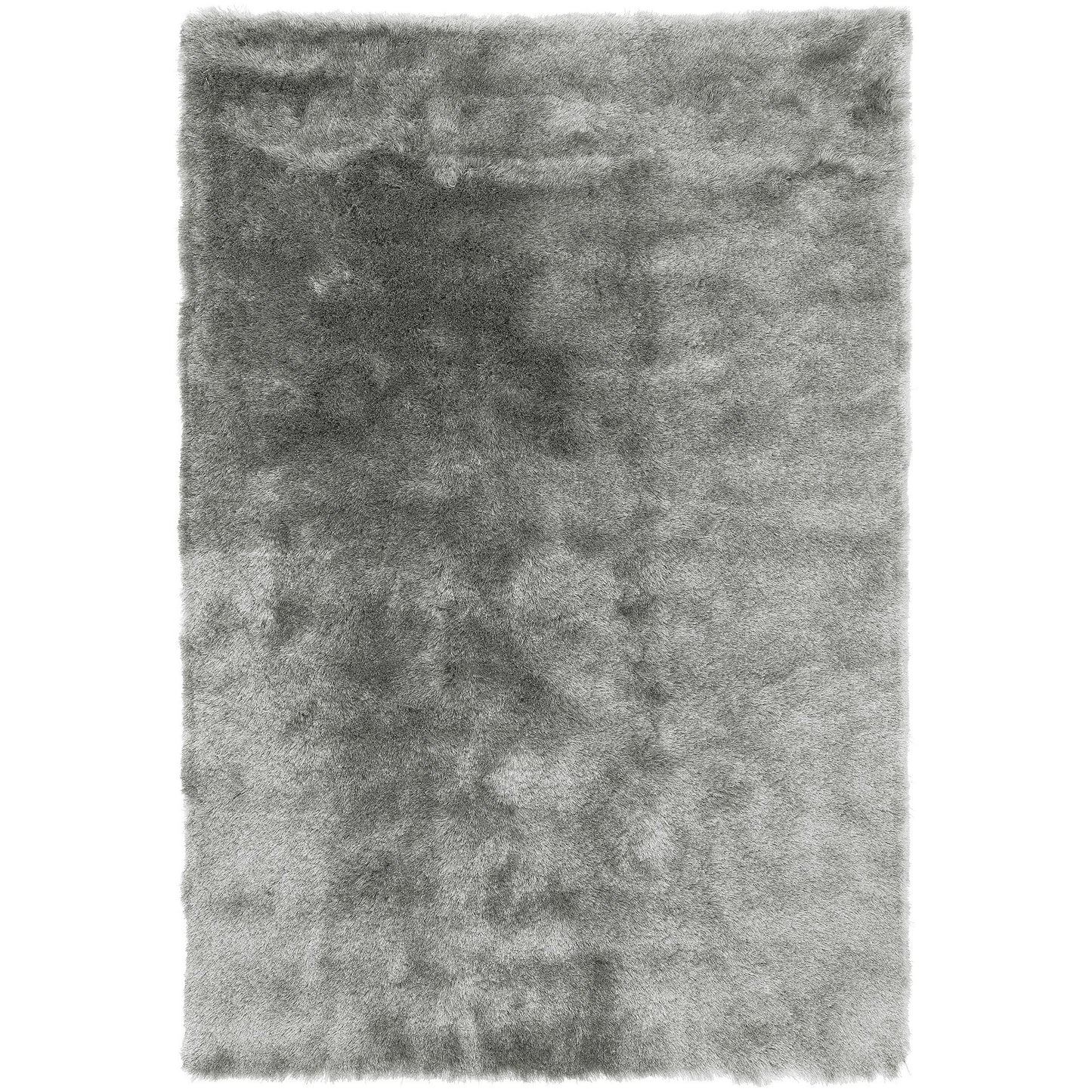 Whisper Shiney Plain Shaggy Rugs in Tungsten Grey