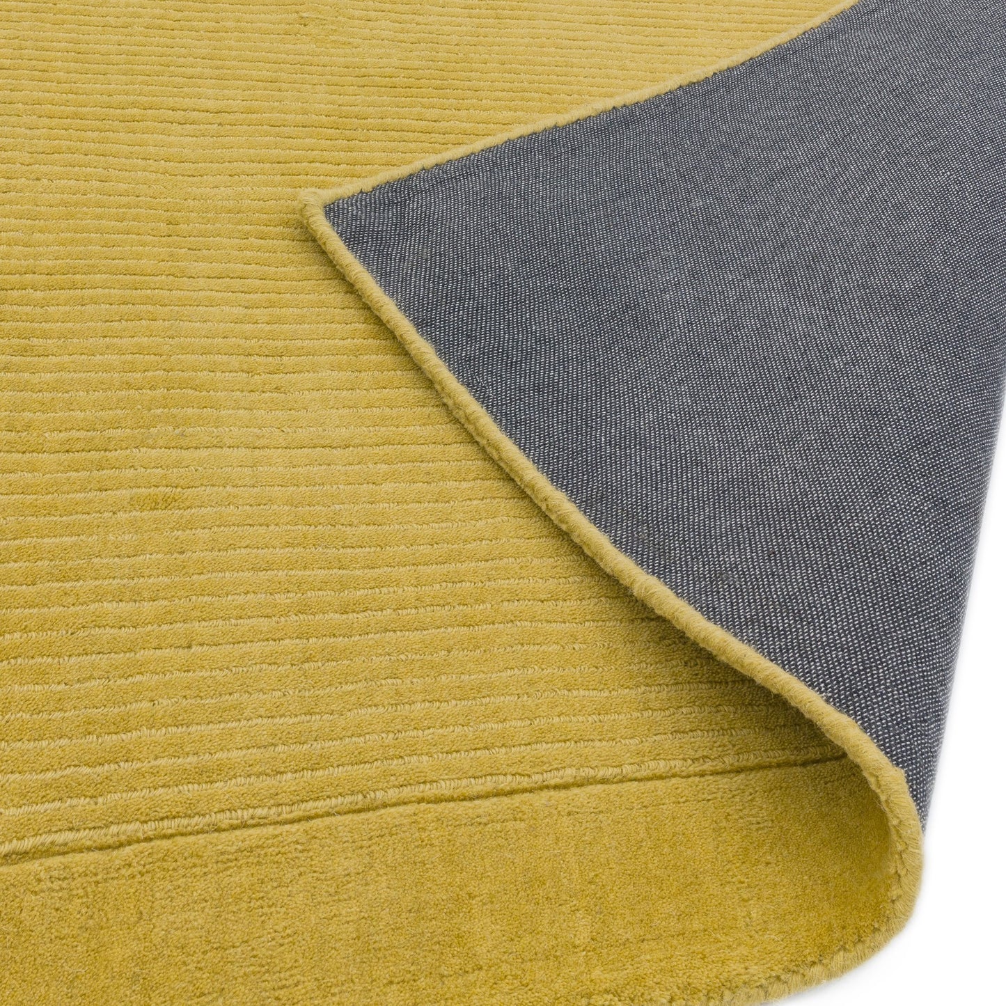 York Plain Wool Hall Runner Rugs in Yellow