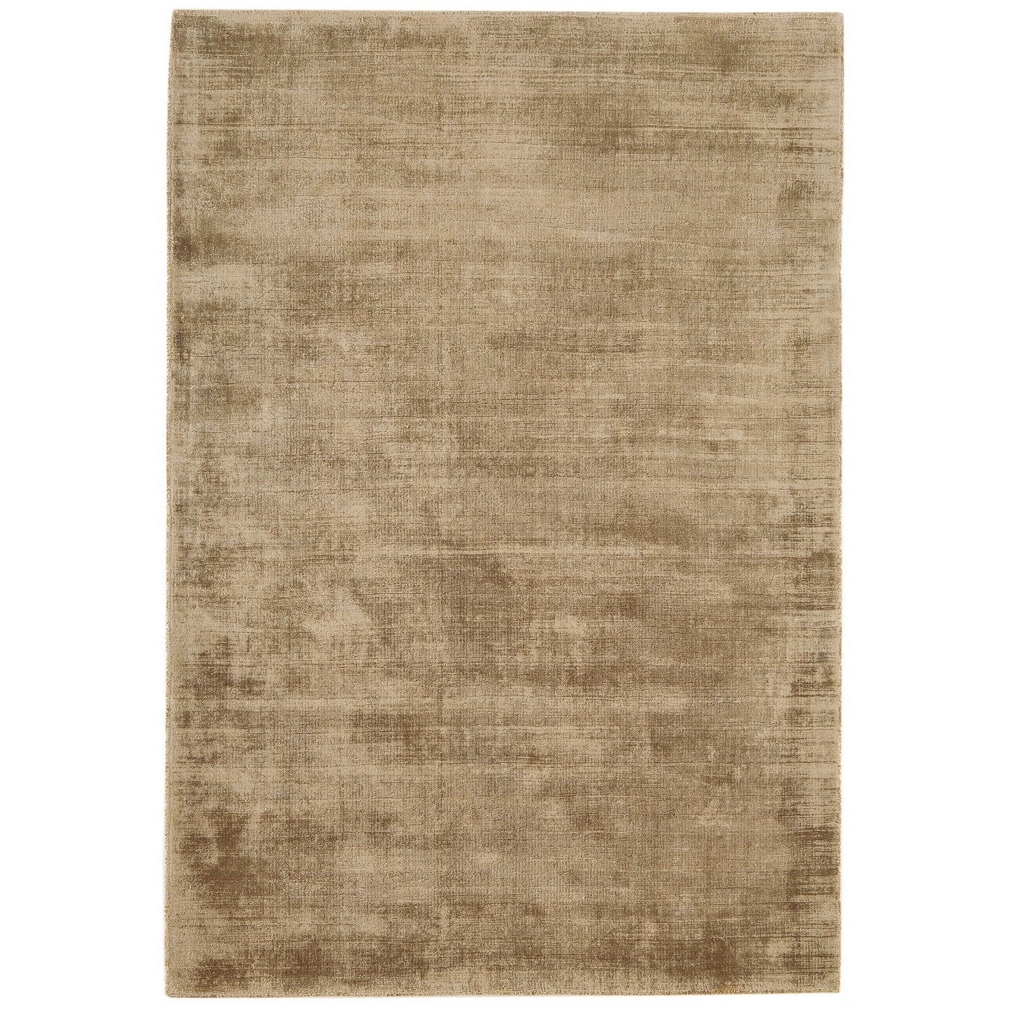 Blade Plain Modern Vintage Distressed Rugs in Soft Gold
