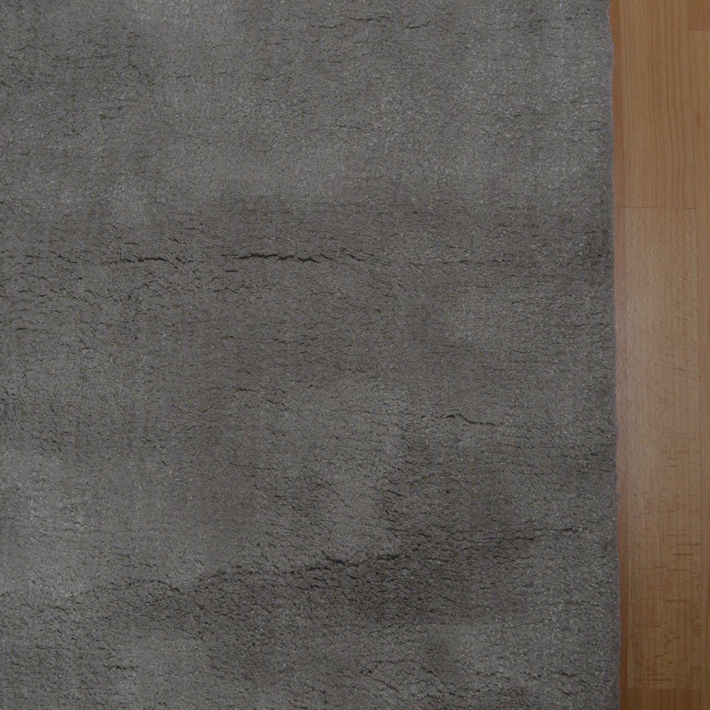 Aran Plain Wool Rugs in Feather Grey