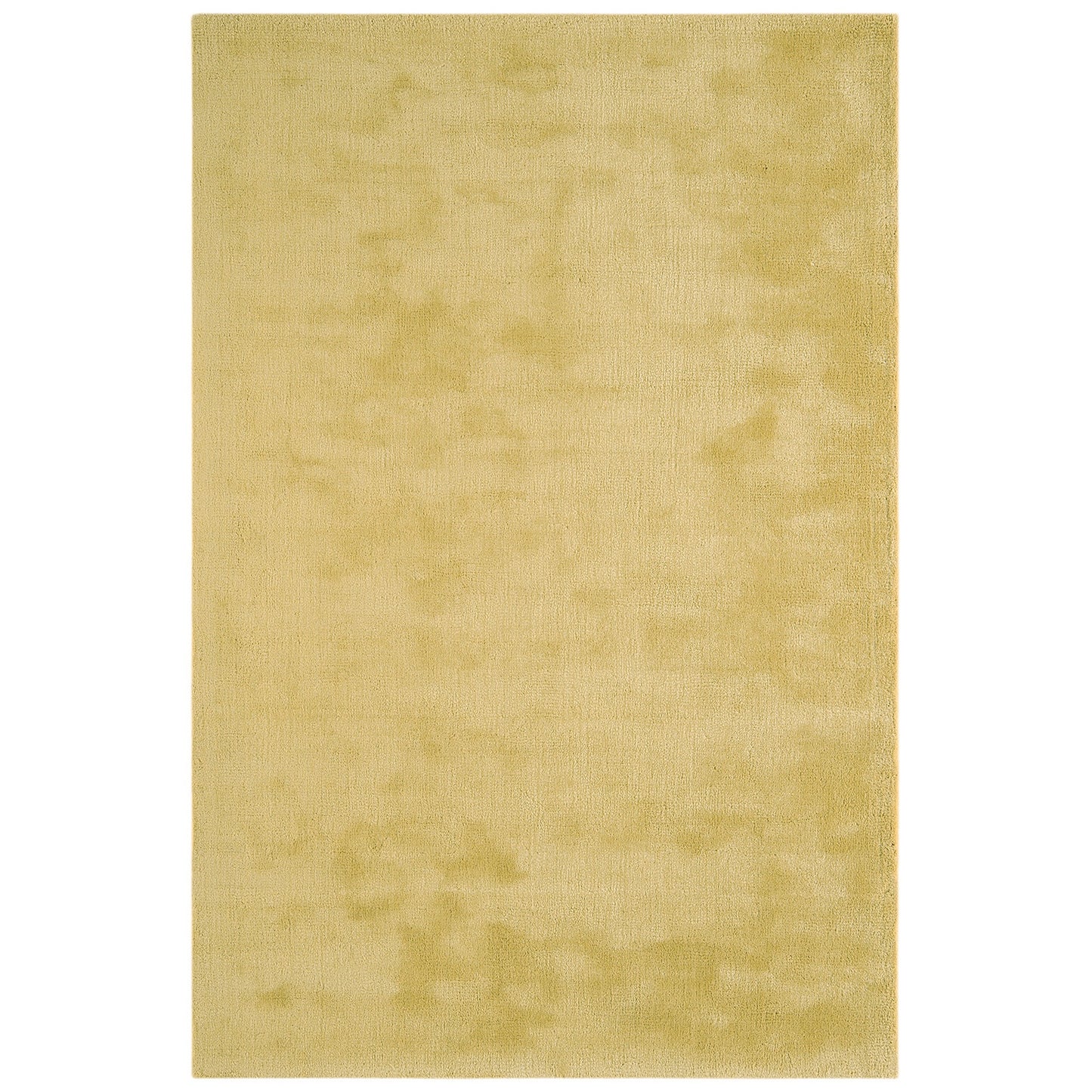 Aran Plain Wool Rugs in Jasmine yellow