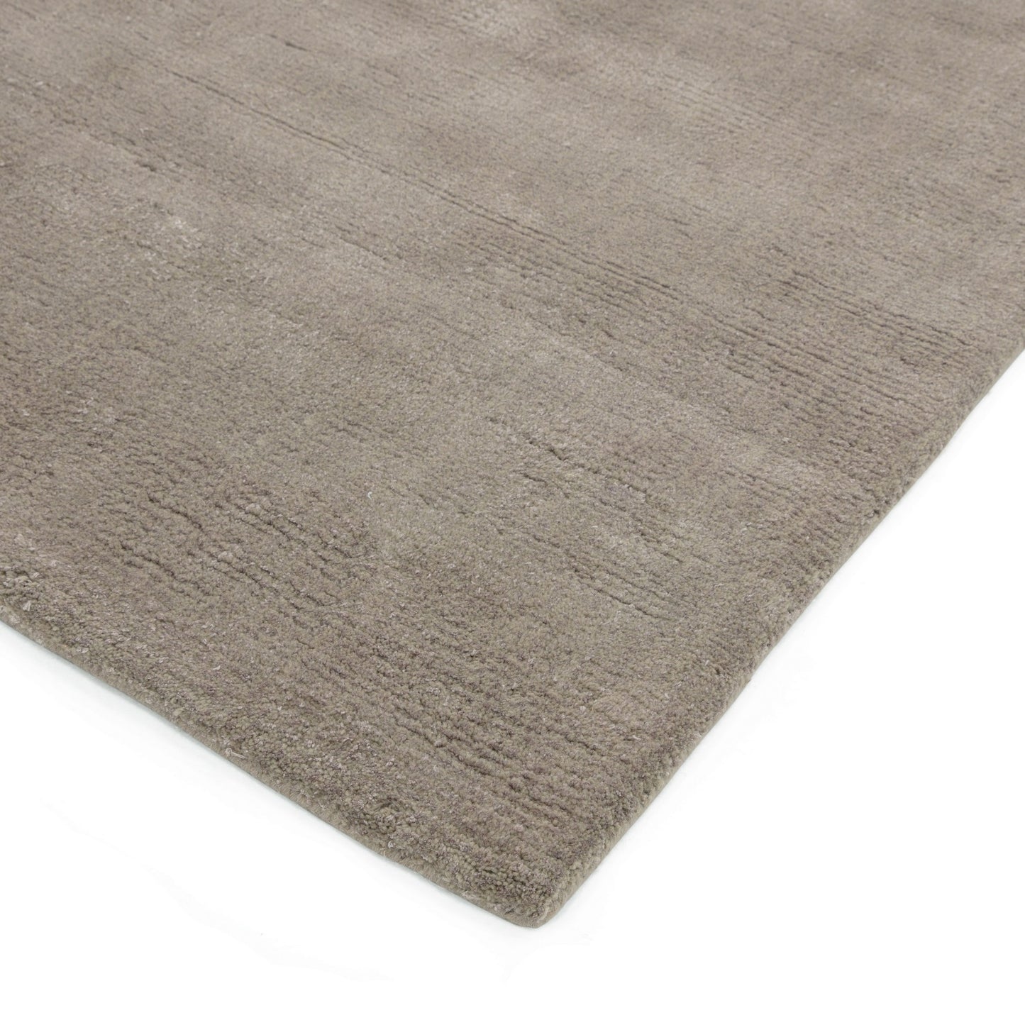 Aran Plain Wool Rugs in Mocha Brown