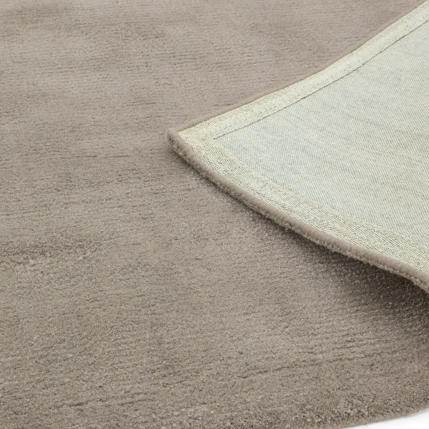 Aran Plain Wool Rugs in Mocha Brown