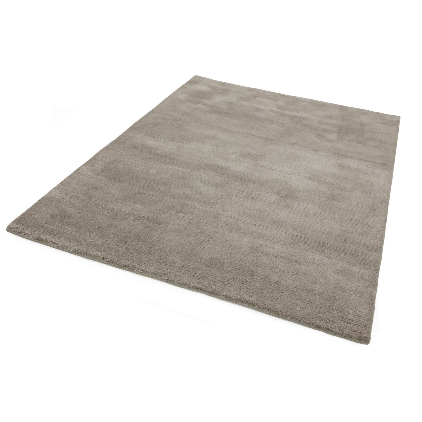 Aran Plain Wool Rugs in Mocha Brown