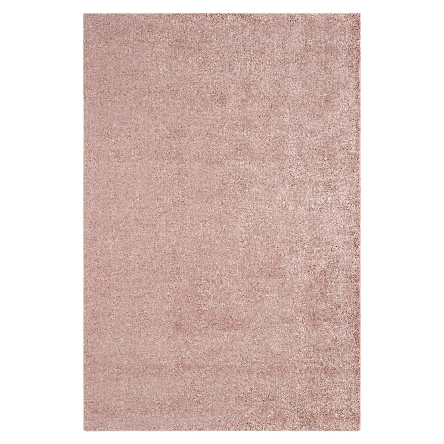 Aran Plain Wool Rugs in Rose Pink