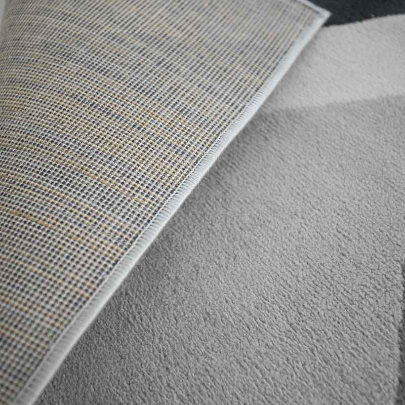 Balletto 186B Modern Geometric Rugs in Beige Anthra