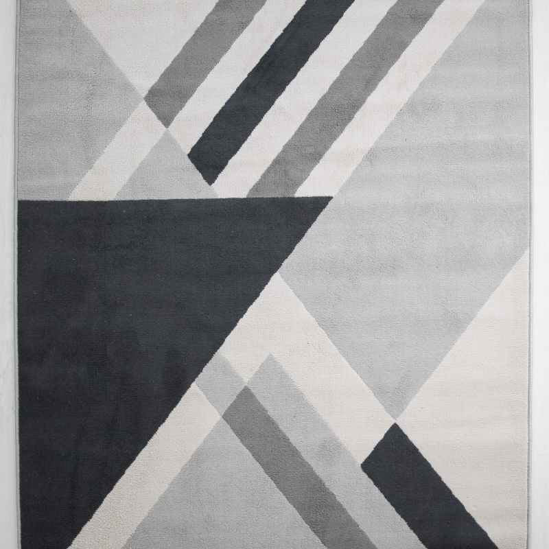 Balletto 186B Modern Geometric Rugs in Beige Anthra
