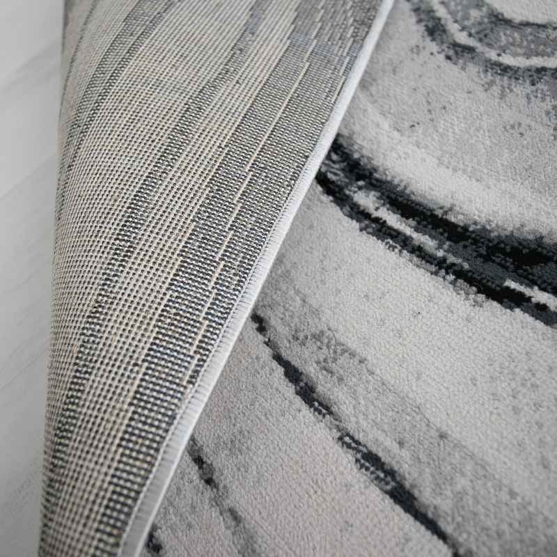 Balletto 18BA Modern Marble Rugs in Anthra Grey