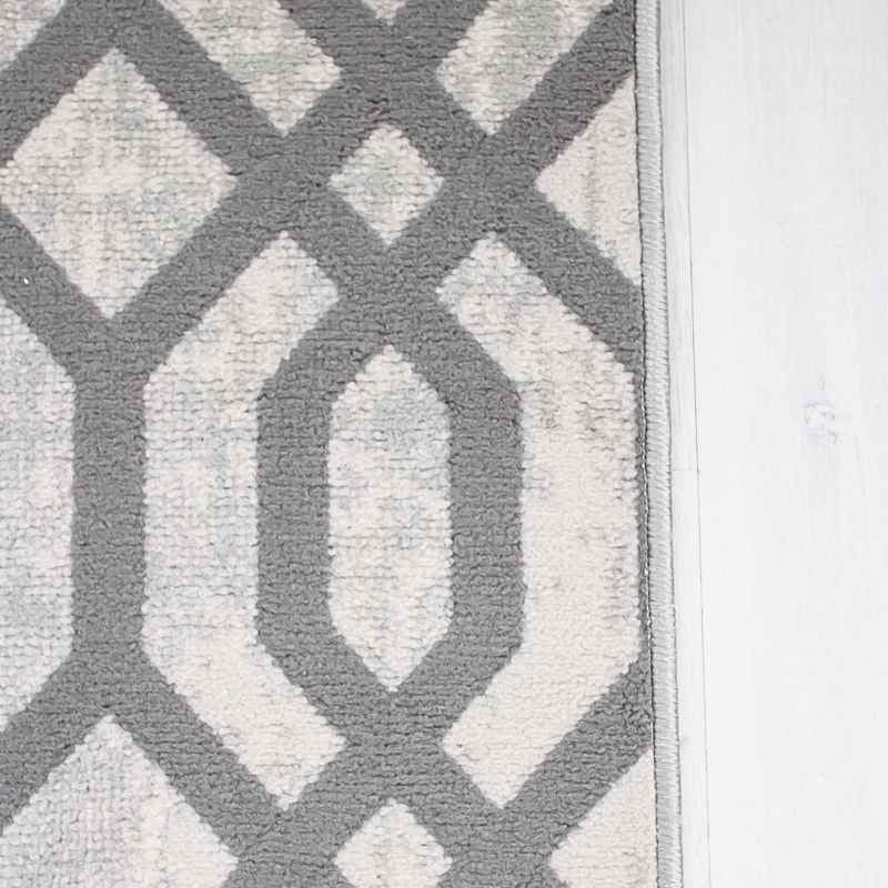Balletto 18FA Modern Trellis Rugs in Beige Grey