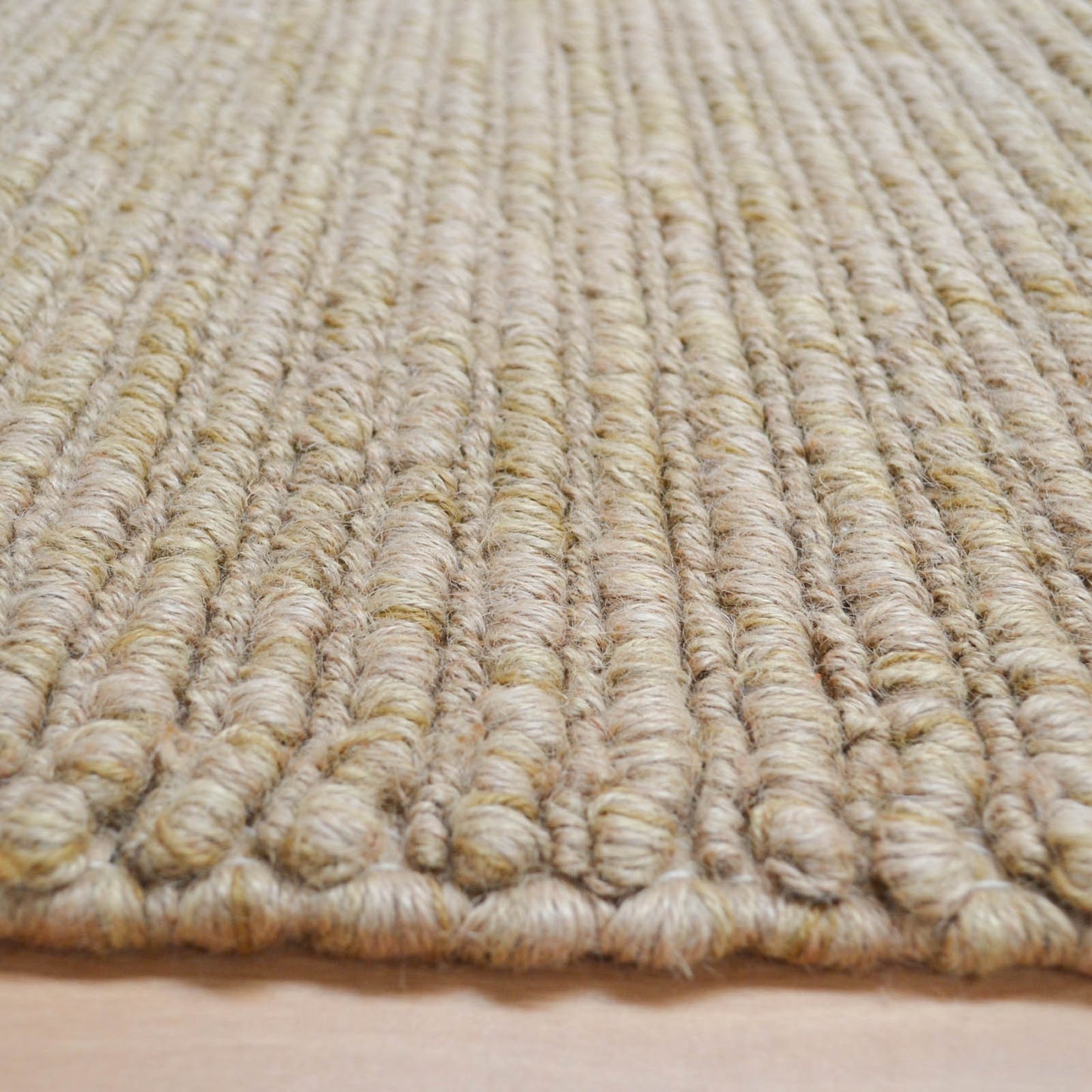Natural Fibre Jute Loop Rugs in Natural