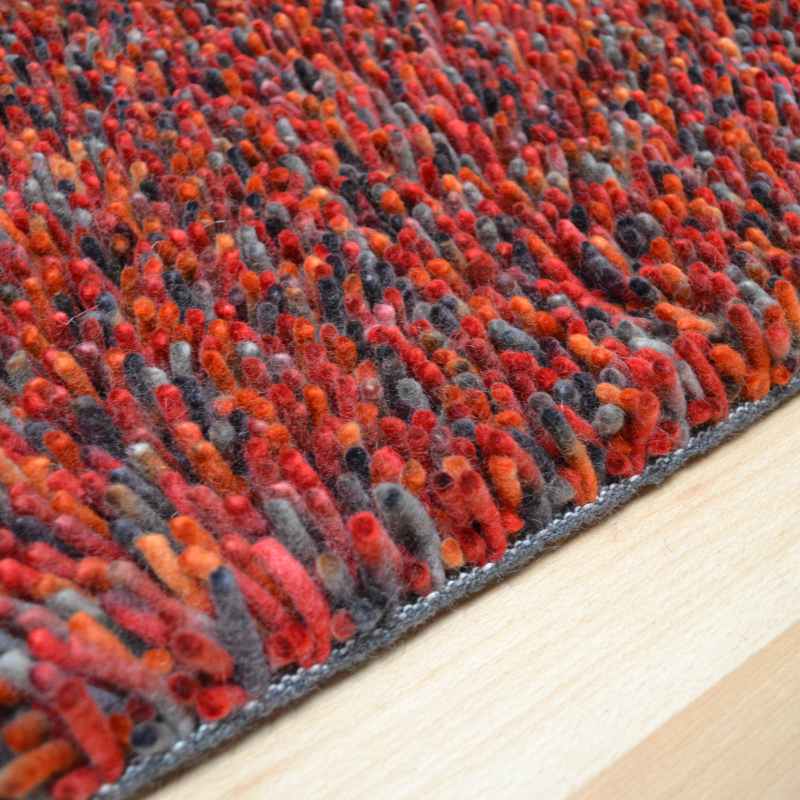 Brink and Campman Rocks Shaggy Wool Rugs 70503 Red