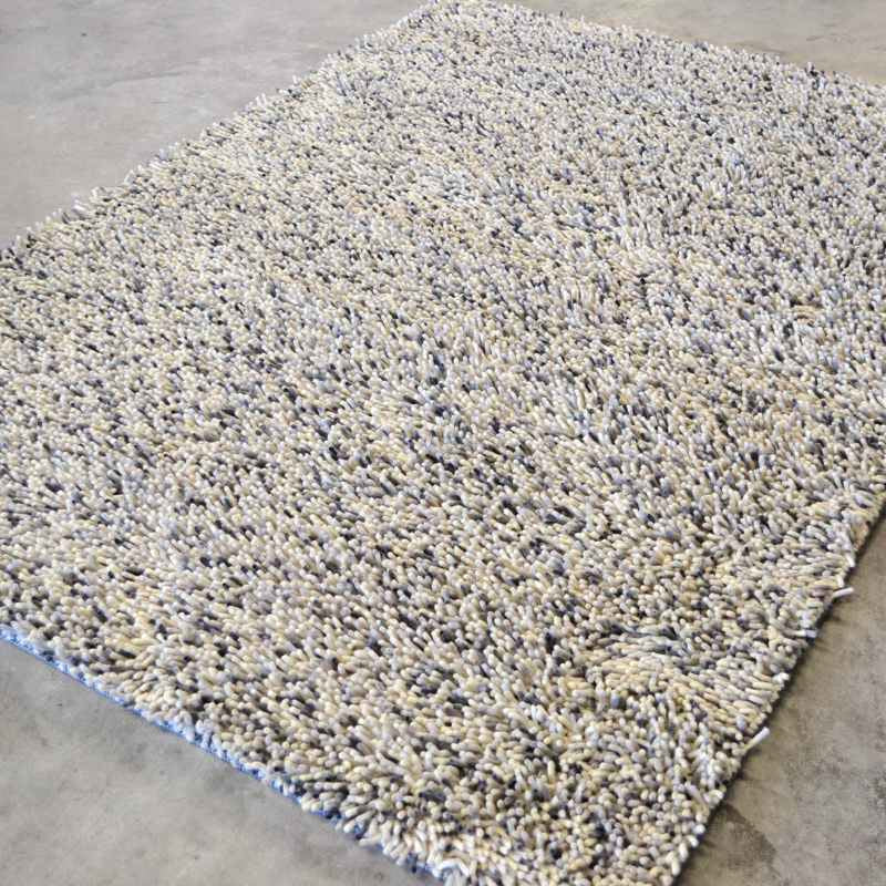 Brink and Campman Rocks Shaggy Wool Rugs 70504 Black White