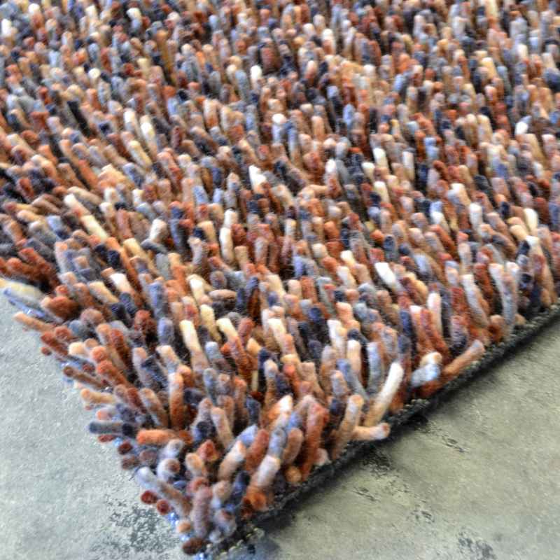 Brink and Campman Rocks Shaggy Wool Rugs 70505 Brown