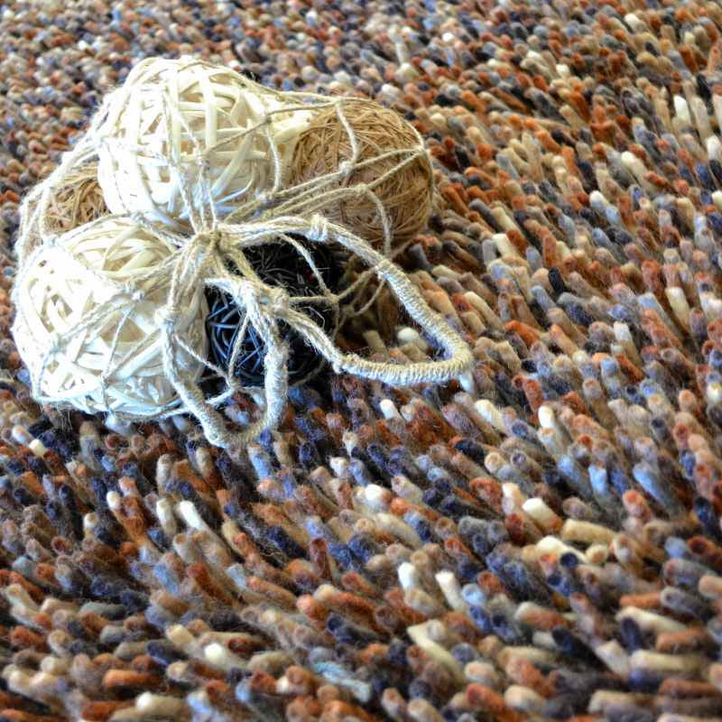 Brink and Campman Rocks Shaggy Wool Rugs 70505 Brown
