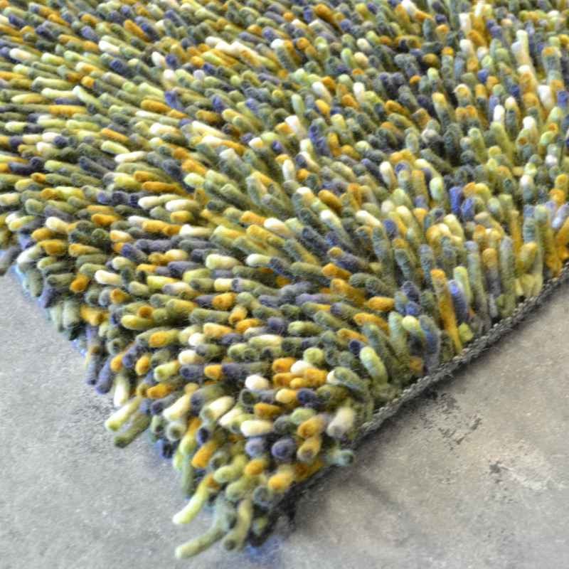Brink and Campman Rocks Shaggy Wool Rugs 70507 Green