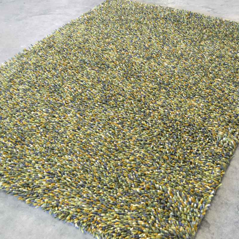 Brink and Campman Rocks Shaggy Wool Rugs 70507 Green