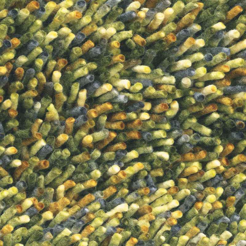 Brink and Campman Rocks Shaggy Wool Rugs 70507 Green