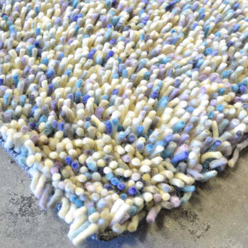 Brink and Campman Rocks Shaggy Wool Rugs 70512 Ivory Lilac