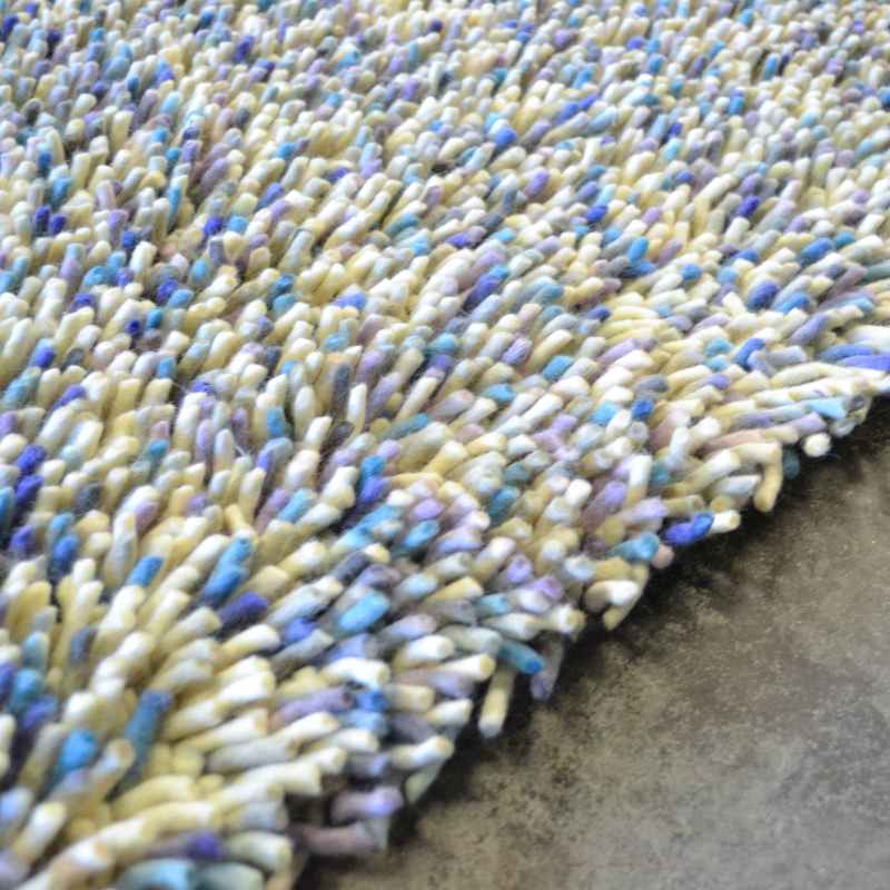 Brink and Campman Rocks Shaggy Wool Rugs 70512 Ivory Lilac