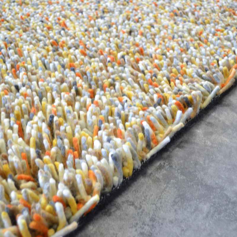 Brink and Campman Rocks Shaggy Wool Rugs 70513 Ivory Orange
