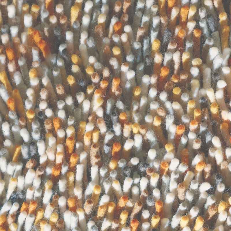Brink and Campman Rocks Shaggy Wool Rugs 70513 Ivory Orange