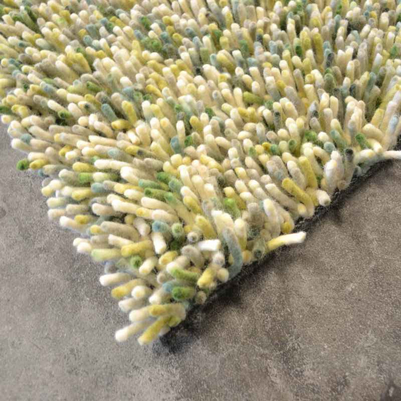 Brink and Campman Rocks Shaggy Wool Rugs 70517 Ivory Green