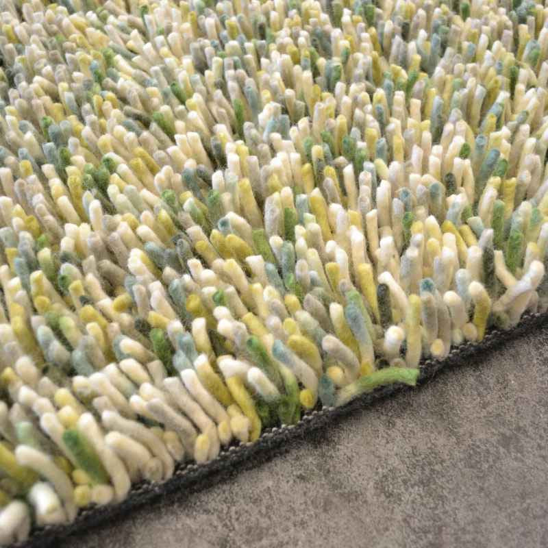 Brink and Campman Rocks Shaggy Wool Rugs 70517 Ivory Green