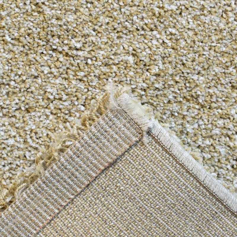 Mehari 23001 8656 Plain Shaggy Rugs in Gold Multi