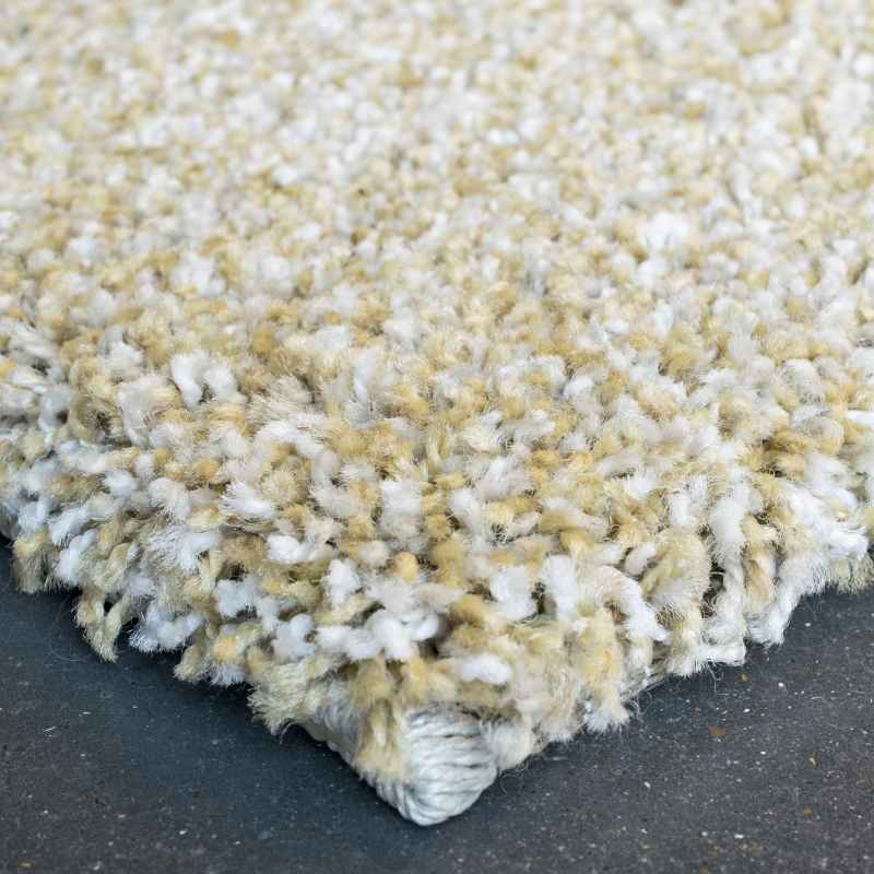 Mehari 23001 8656 Plain Shaggy Rugs in Gold Multi