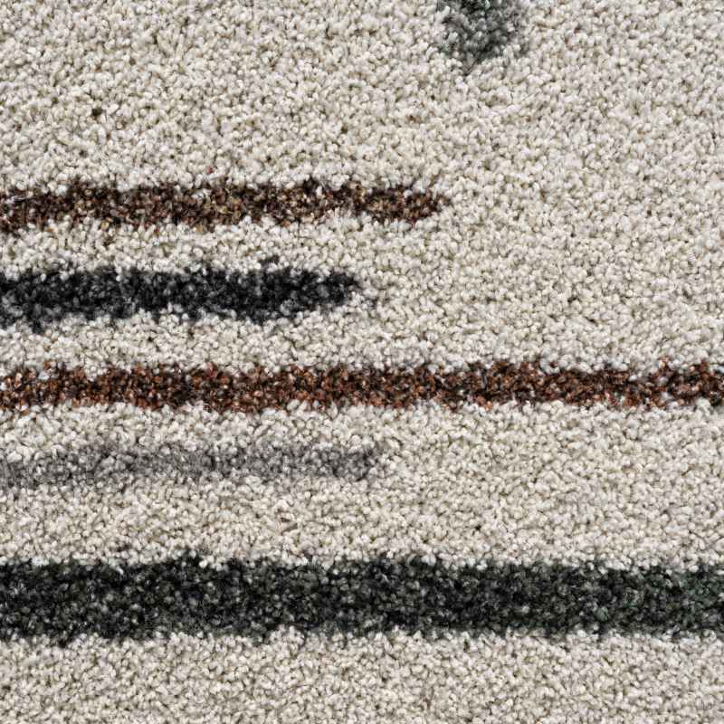 Mehari 23367 6767 Abstract Shaggy Wilton Rugs in Cream