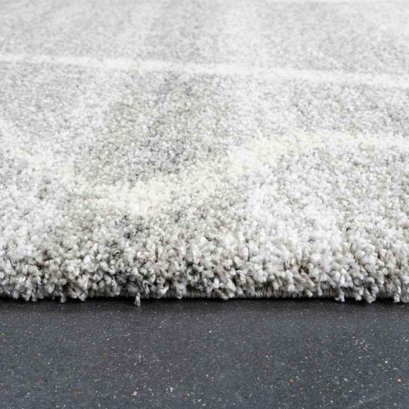 Mehari 23411 5262 Abstract Shaggy Wilton Rugs in Light Grey