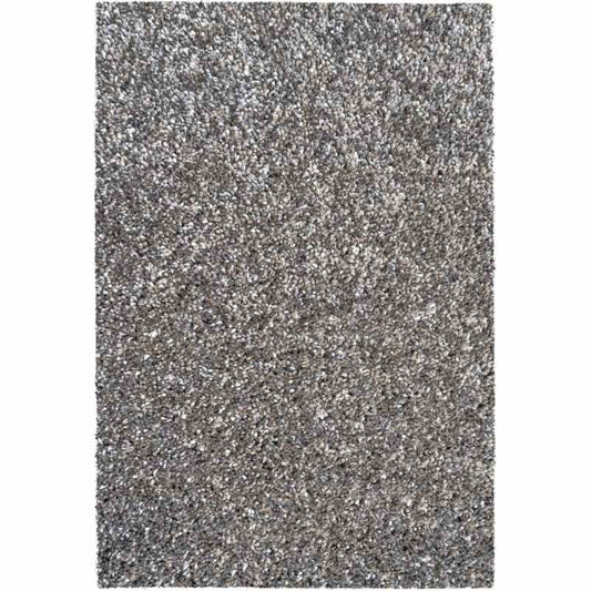 Coral Modern Speckled Shaggy Rugs 24001 3232 in Dark Grey