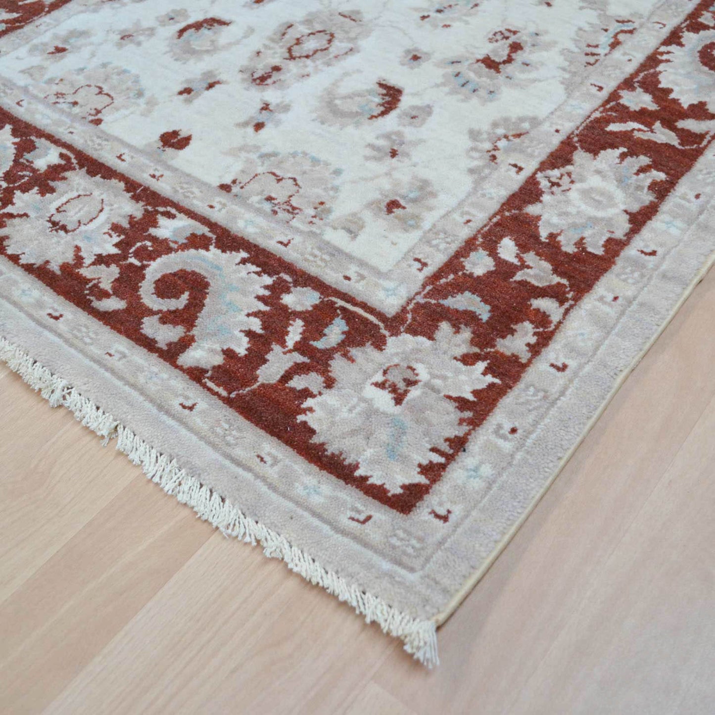 Chobi Traditional Wool Hallway Runners CB02 in Beige Rust