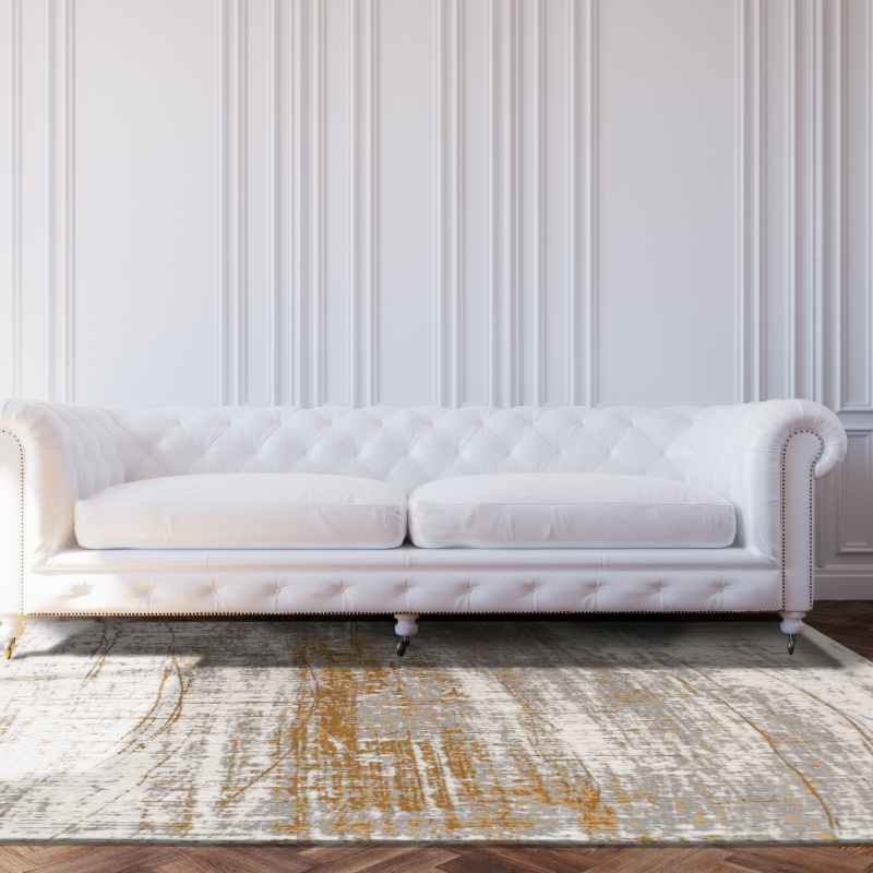 Louis De Poortere Modern Abstract Mad Men Griff Rugs 8419 in Columbus Gold