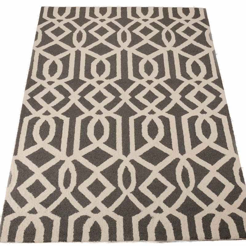 Linear Rugs LIN05 in Grey and Ivory