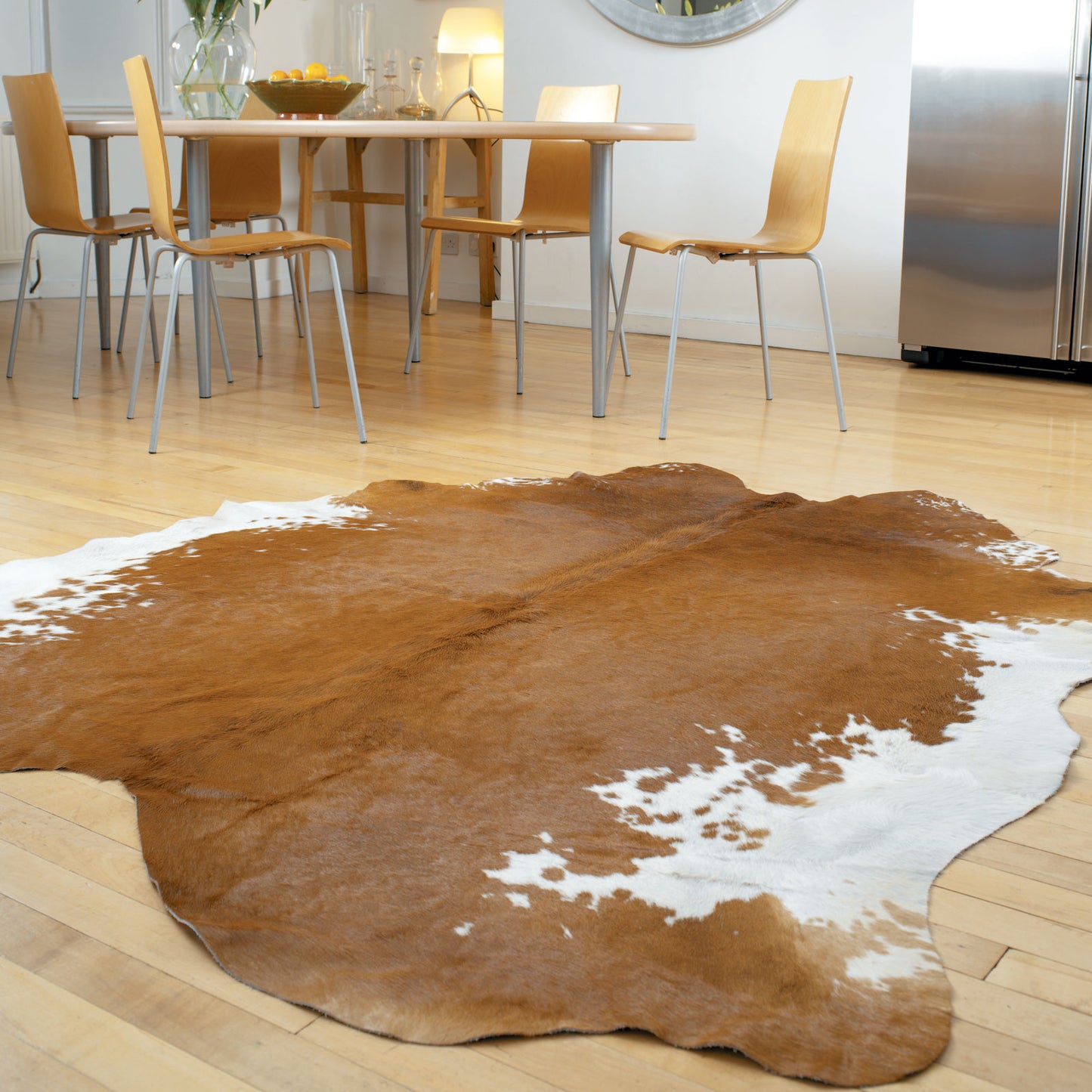 Rodeo Cowskin Rugs in Brown and White