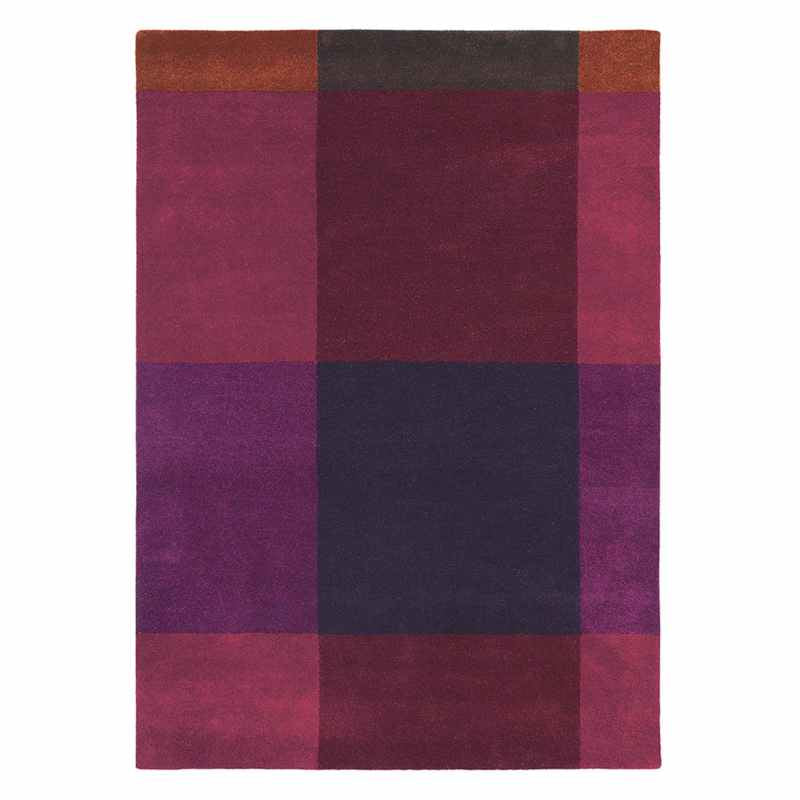 Plaid Rugs 57805 by Ted Baker in Burgundy