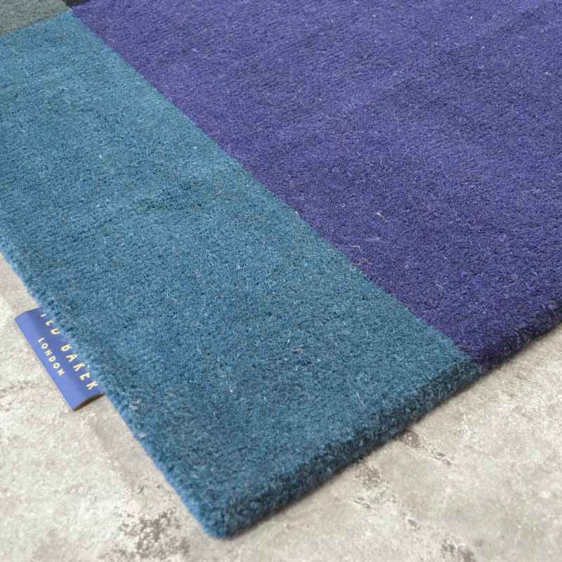 Plaid Rugs 57808 by Ted Baker in Navy